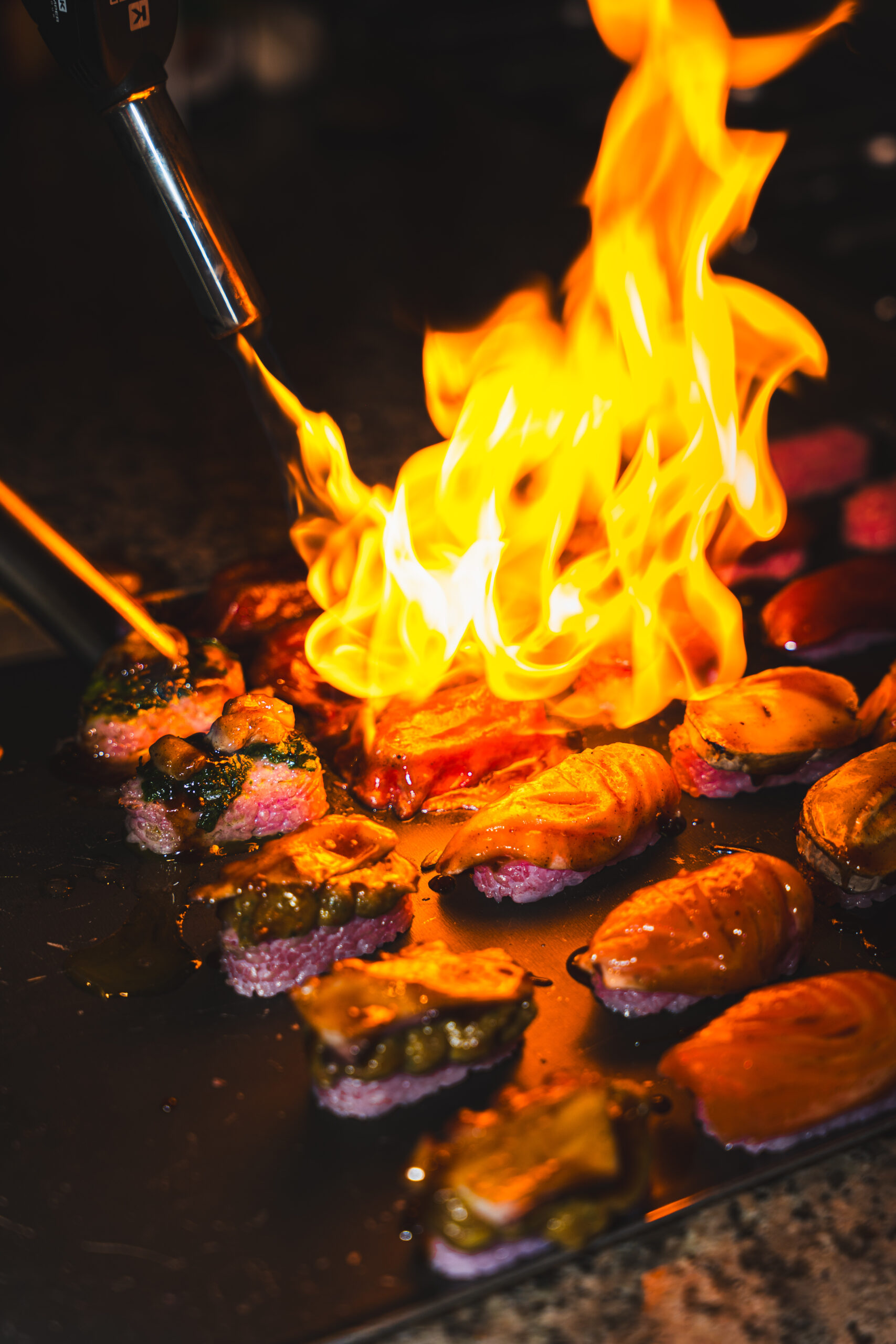 Sushis flambés Blaze Trip